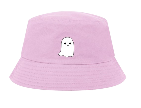 Pastel Pink Ghost Bucket Hat