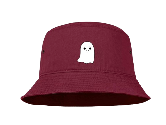 Maroon Ghost Bucket Hat